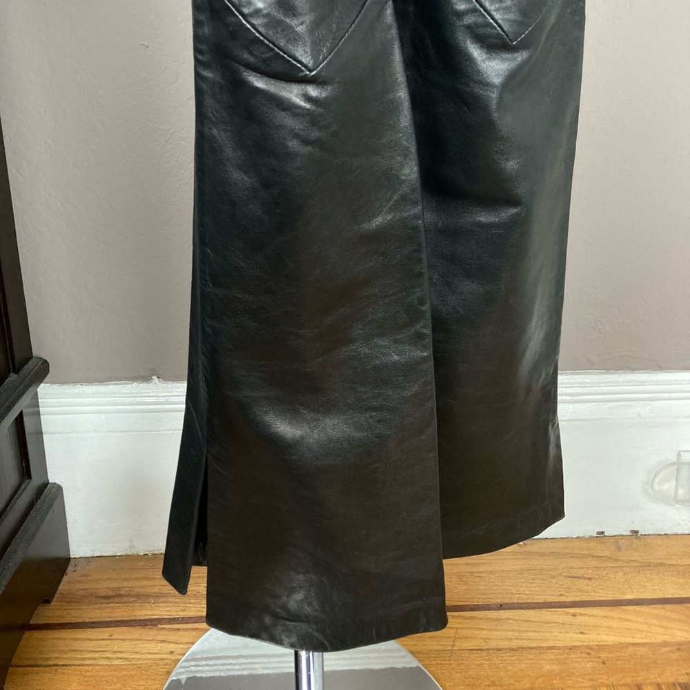 Oscar Leopold Black Lambskin Leather Pants - Picture 5 of 11
